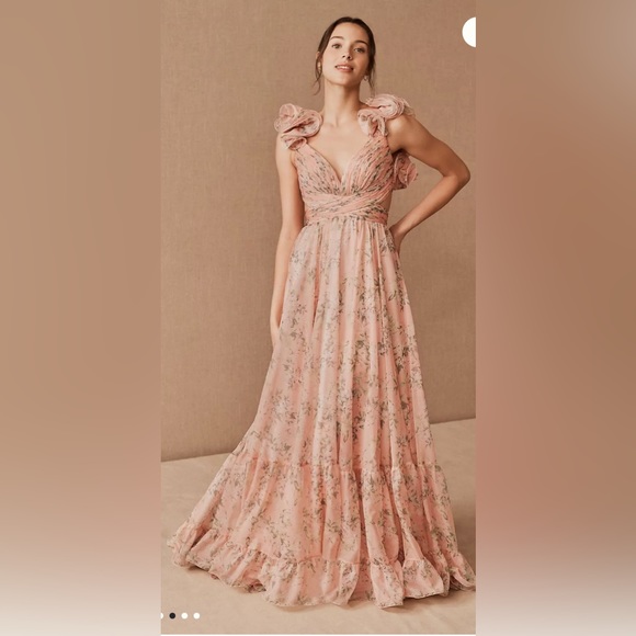 Mac Duggal pink floral gown - Picture 1 of 3